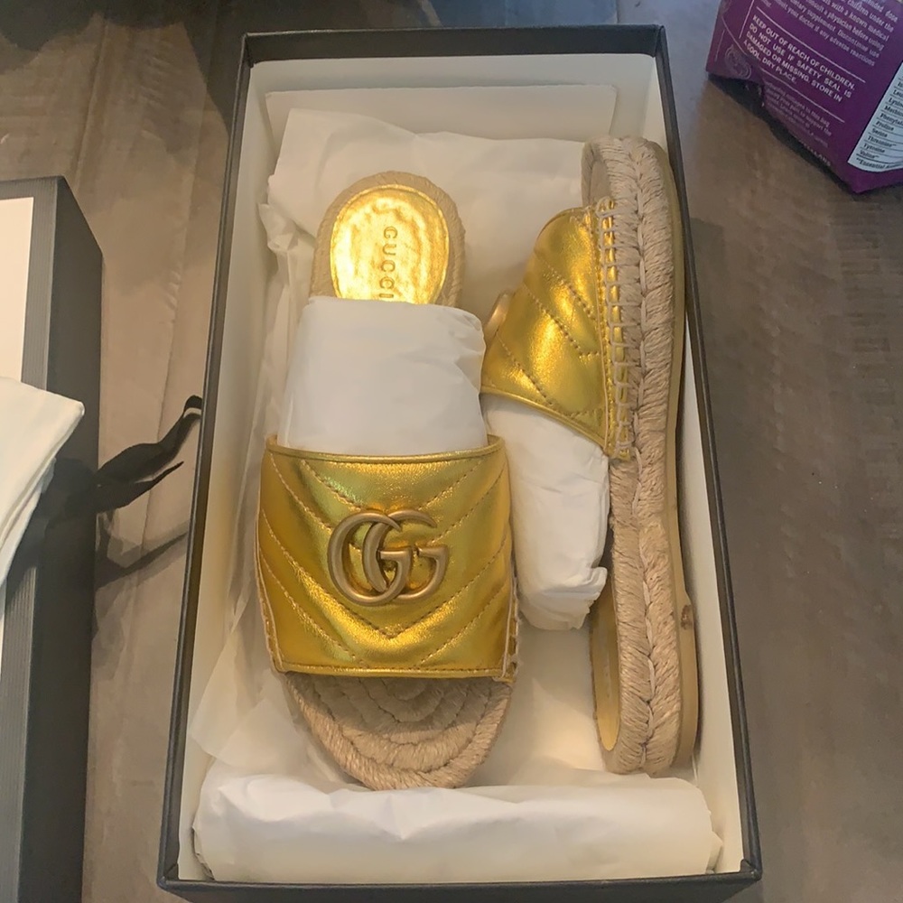 COPY - Gold & fun espadrille sandals